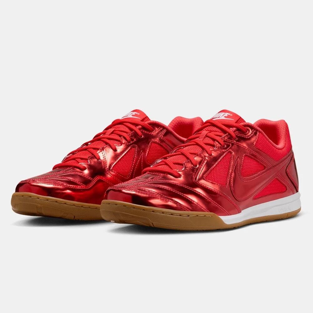 Nike Gato LV8 Mens Size 8.5 Shoes Metallic Red Gum‎ Indoor Soccer IB3566-600 NEW
